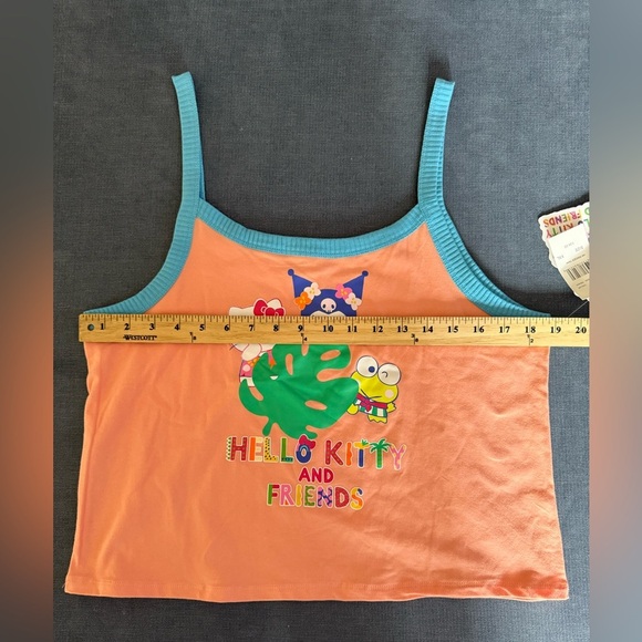 Hello Kitty Womans Juniors Square Neck Sleeveless Tank Top 2XL New Summer Spring - Picture 7 of 8